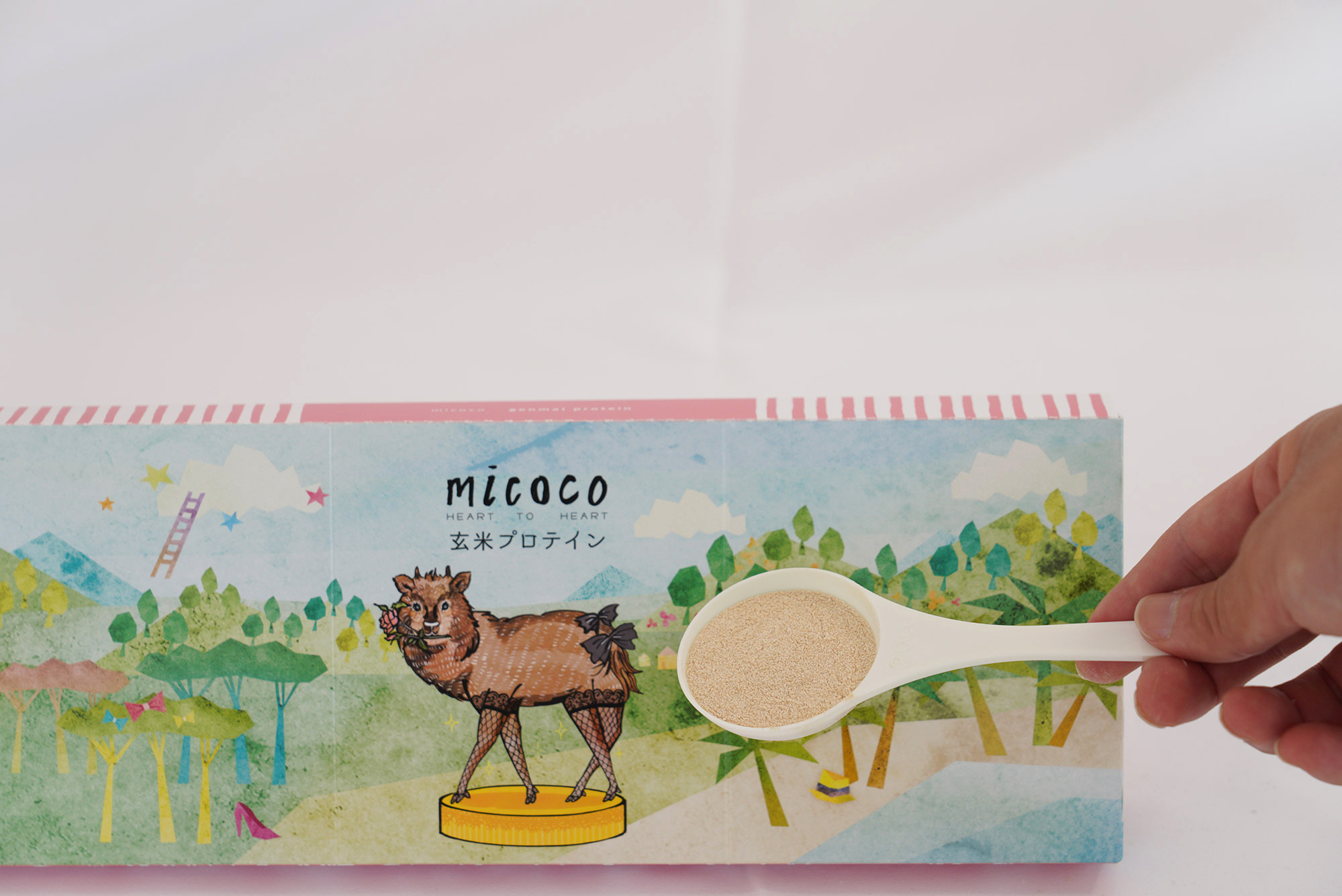 micoco 玄米プロテイン 手元画像